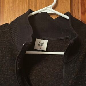 Cabi Women's Black and Burgundy Tweed Knit Dress